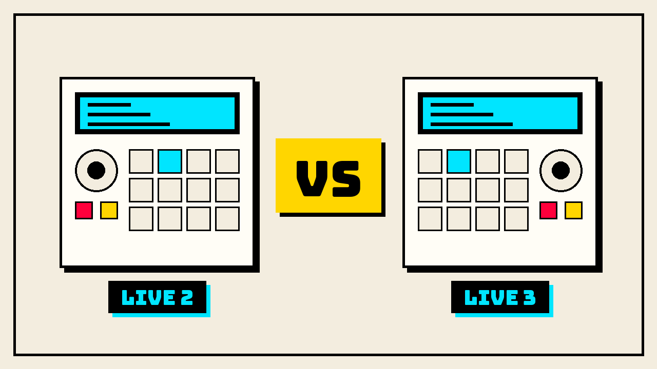 MPC Live 2 and MPC Live 3 side by side